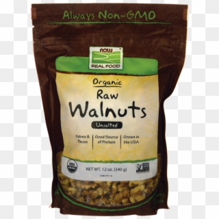 Now Foods Organic Raw Walnuts - Food, HD Png Download
