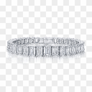 Discover Our Extraordinary Emerald Cut Diamond Bracelet, - Bracelet, HD Png Download