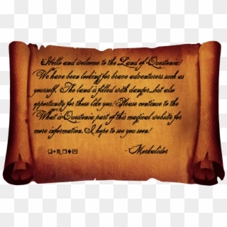 Old Scroll With A Message From Morkalidor - Scroll Message, HD Png Download