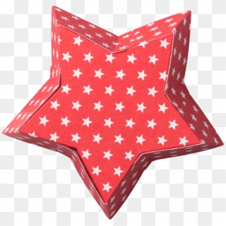 Star Shaped Baking Mould Small Stars White On Red, - Cushion, HD Png Download