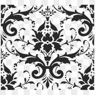 Small - White And Black Damask Background, HD Png Download