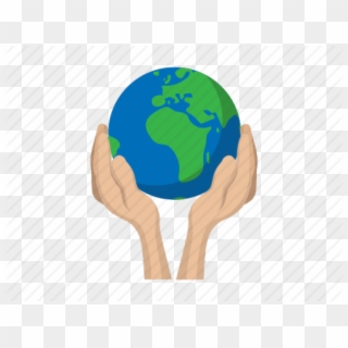 Earth Cartoon Png - Cartoon Hands Holding The World, Transparent Png
