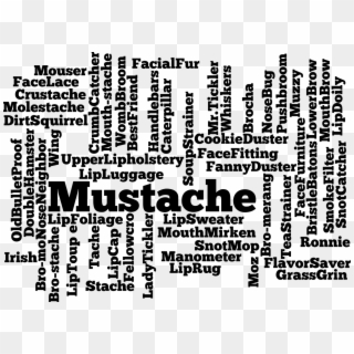 Mustache Silhouette Facial - Slang For Mustache, HD Png Download