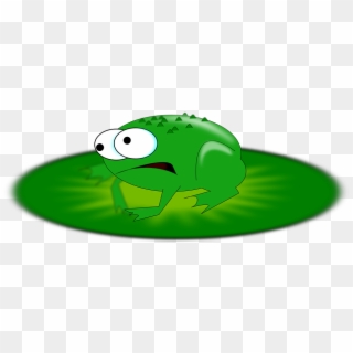Squib Frog Amphibian Animal Eyes Scared Green - Sad Frog Clipart Png, Transparent Png