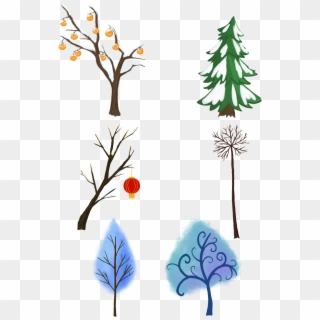 Elementos Decorativos Frescos Plantas Desenhadas A - Illustration, HD Png Download