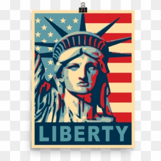 American Flag Background Png - Usa Statue Of Liberty Art, Transparent Png