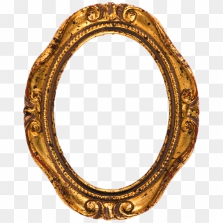 Picture Frames, Antique, Oval, Picture Frame, Jewellery - Gold Circle Picture Frame, HD Png Download