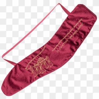 Luxurious Burgundy Velvet With Gold Embroidered Design - Sock, HD Png Download