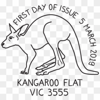 Australian Fauna Postmark - Kangaroo, HD Png Download