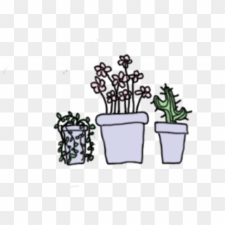 #plants #cactus #succulent #drawing #pastel #cute #aesthetic - Houseplant, HD Png Download