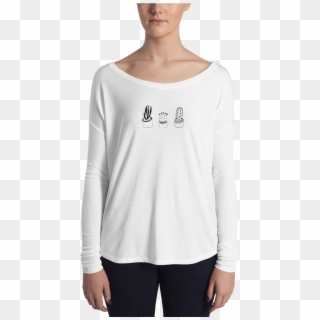 Cactus Tee - Stone Island Long Sleeve White, HD Png Download