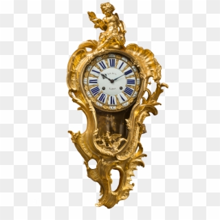 Important Gilt Bronze Cartel Clock “allegory Of Geometry”, - Cartel Caffieri, HD Png Download