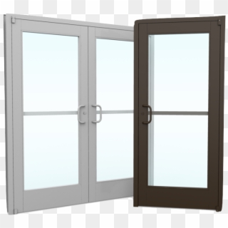 Aluminum Commercial Glass Storefront Doors - Shower Door, HD Png Download