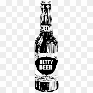 Beer Bottle Soda Free Picture - Beer Black And White, HD Png Download