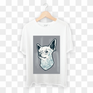 Tattooed Chihuahua T Shirt Diginewpress White Printed - Rohit Sharma T Shirt, HD Png Download