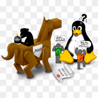 Png, Mono The Trojan - Microsoft Campaign Against Linux, Transparent Png