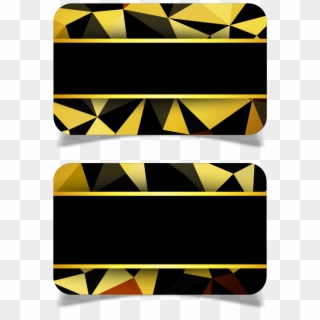Free Png Visiting Card - Golden And Black Business Cards, Transparent Png