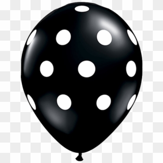 11 Black Polka Dot Balloon - Black Polka Dot Balloons, HD Png Download
