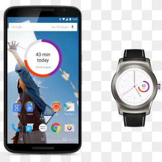 Google Fit Now Counts How Many Calories You Burn Every - Motorola Nexus 6 White, HD Png Download