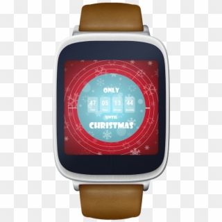 Christmas Countdown Watch Face Christmas Countdown - Wear Os Square Watch, HD Png Download