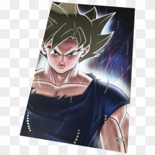 Goku Ultra Instinct Premium Silver Foil Poster - Illustration, HD Png Download
