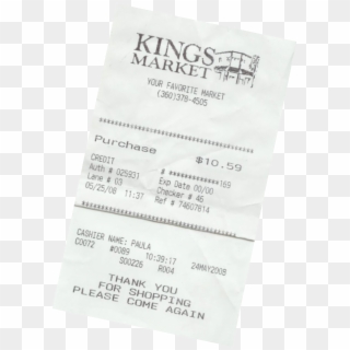 Kings Receipt - Parallel, HD Png Download