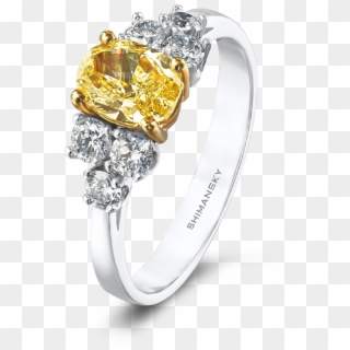 Shimansky Fancy Yellow And White Diamond Ring - Pre-engagement Ring, HD Png Download
