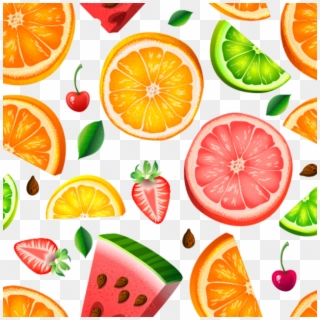 Material Realistic Orange Clipart And Psd - Frutas Fundo, HD Png Download