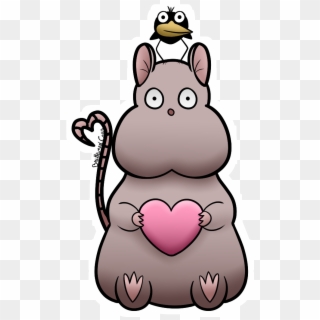 Boh Mouse And Bird Vinyl Sticker - Cartoon, HD Png Download