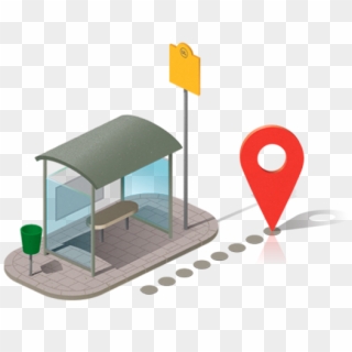 Find The Bus Stop - Illustration, HD Png Download