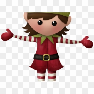 Christmas Elf Cliparts - Girl Christmas Elf Clipart, HD Png Download