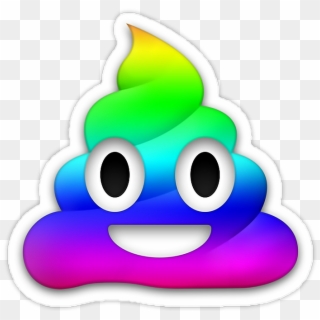 #emoji #emoticonos #whatsapp #rainbow - Rainbow Poop Emoji Clipart, HD Png Download
