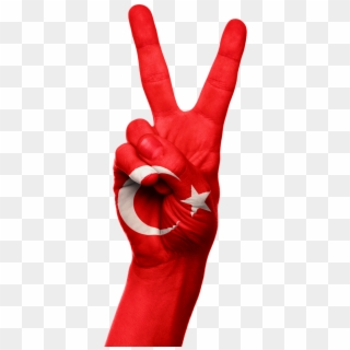 Turkey Flag Hand, HD Png Download