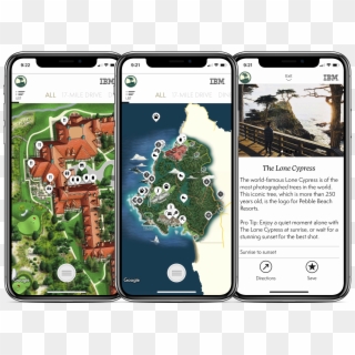The Pebble Beach App On Iphones - Smartphone, HD Png Download