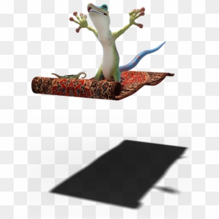 Flying Carpet Gecko Funny Freedom Animal Fun - Gecko Gracioso, HD Png Download