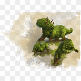 Topiary Triceratops - D&d Living Topiary, HD Png Download
