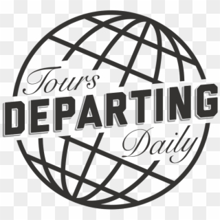 A Redesigned Globe Logo For Tours Departing Daily By - Globe Stand Clipart, HD Png Download