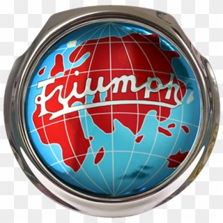 Triumph Globe Logo Car Grille Badge With Fixings - Triumph Globe, HD Png Download