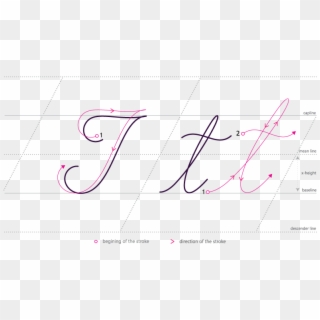 How To Write Cursive T - Handwriting, HD Png Download