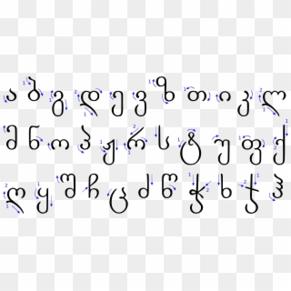 Handwritten Georgian Alphabet, HD Png Download