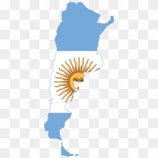 Argentina Flag Vector Country Flags - Argentina Map And Flag, HD Png Download