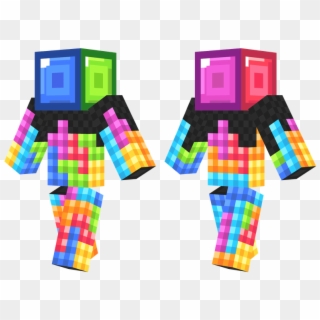 Tetris - Colorful Minecraft Skins, HD Png Download