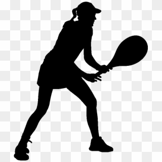 Check Out This Girls Tennis Summer Camp 2018 Flyer - Girl Playing Tennis Silhouette, HD Png Download