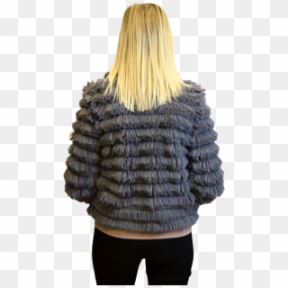 Fur Coat Grey Png Image - Sweater, Transparent Png
