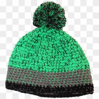 Pom Pom Knit Hat In Green - Beanie, HD Png Download