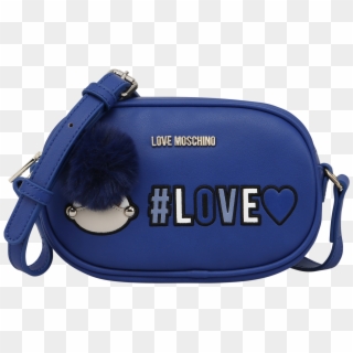 Faux Leather Shoulder Bag With Girly Pom Pom Decoration - Messenger Bag, HD Png Download