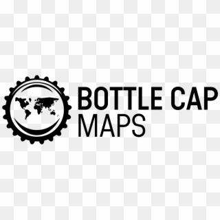 Bottle Cap Maps - Black-and-white, HD Png Download