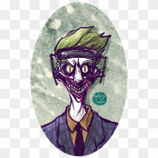 Close-up Of Joker's Face Of This Awfully Rough Drawing - Illustration, HD Png Download