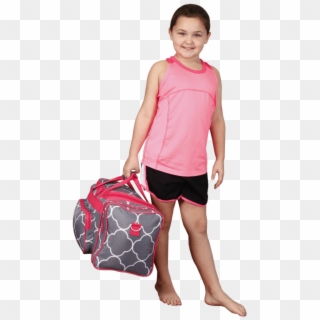 10 Year Old Girl With Big Kids Duffle Bag - 10 Year Old Transparent, HD Png Download
