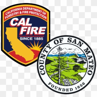 San Mateo County And Cal Fire Duel Logo - Cal Fire Logo Png, Transparent Png